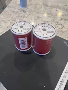 414 So Fine Polyester Thread 3-ply 50wt 550yds Claret LOT of 2 - Picture 1 of 1
