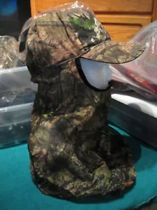 Mossy Oak Hunting Cap Hat & Face Mask Net 15" Mesh Neck Cape Netting - Picture 1 of 9