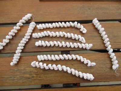 10 pompons tortillés crochet main pour rideaux anciens-1900 - Photo 1/3