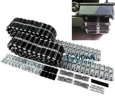 Mato 1/16 Leopard2A6 RC Tank Metal Tracks with Rubber Pads Parts MT157 HengLong - Image 1 of 4