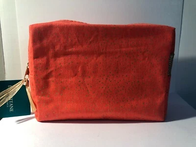 BOLSO DE MAQUILLAJE COSMÉTICO L'OCCITANE NARANJA ROJO CON PUNTO DORADO Foto 1 de 4