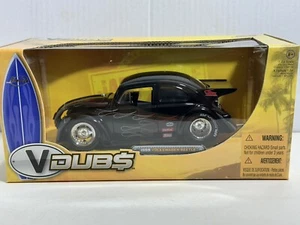 JADA VDUBS 1959 VW VOLKSWAGEN BEETLE DRAG BLACK 1:24 DIECAST MODEL CAR  #89 - Picture 1 of 7