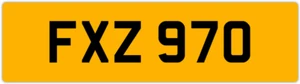 FXZ 970 F 3X3 DATELESS PRIVATE NUMBER PLATE FIN FIONA FRED FAS FAZ FRAN FERN FAY - Picture 1 of 1