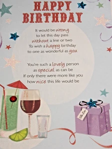 Birthday Card. Second Nature Range of Cards. - Picture 1 of 4