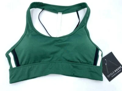 NWT Marika Cycle House S Elizabeth Sports Bra Evergreen Green Black White - Image 1 of 4