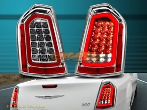 2011-2014 CHRYSLER 300 Tail Lights Full LED Red Set of Pair New - Foto 1 di 4