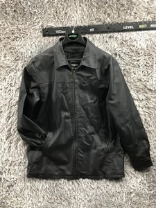 Chaqueta de cuero perfecta Oscar Piel para hombre talla XL negra cremallera completa puño a presión - Imagen 1 de 9