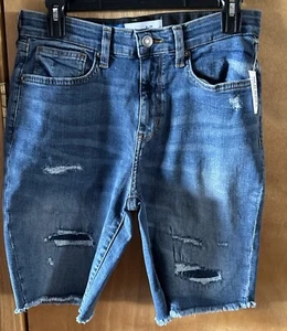 Old Navy Denim Short SLIM BUILT-IN TOUGH Jeans Size 16 Stretchable Waist - Picture 1 of 5