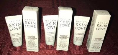 3X BECCA SKIN LOVE BRIGHTEN & BLUR PRIMER - .2oz Each = .6oz Total Sample Lot - Image 1 of 4