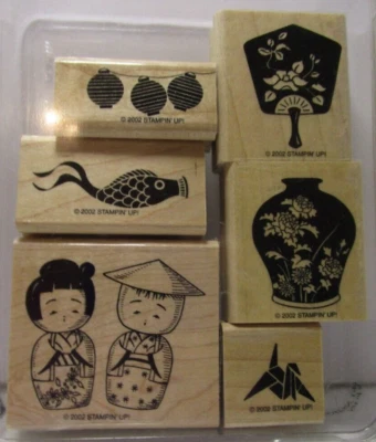 Stampin Up 2002 Juego de 6 Regalos de Montaje en Madera de Oriente - Nuevo Foto 1 de 4