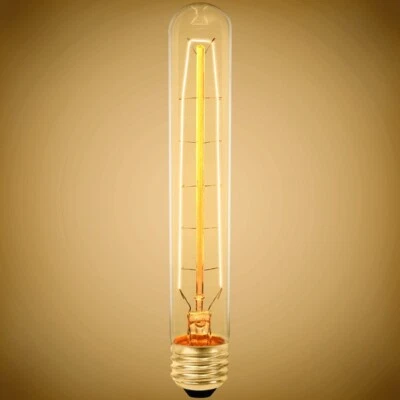 LUMIN 30W - Vintage Antique Light Bulb - T9 Tubular Style 7.4 in. Length - Amber - Image 1 of 4