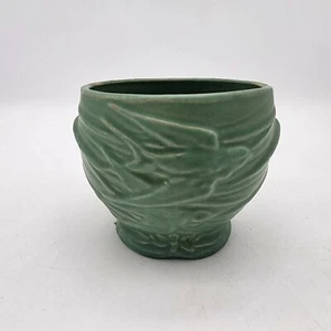 Vintage McCoy Pottery Green Matte Swallows Bird Planter - Picture 1 of 7