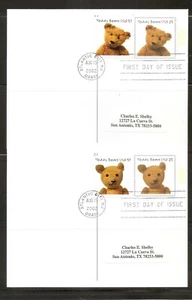 US SC # 3653-3656 And UX382-UX385 Teddy Bears FDC . Postal Cards - Picture 1 of 4