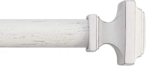 Farmhouse Collection 1 1/8" Diameter Curtain Rod Set with Cottage Square Curtain - Picture 1 of 7