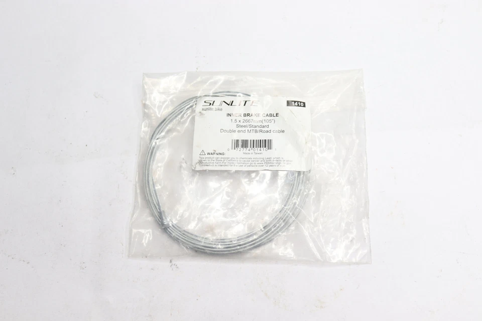 Внутренний тормозной трос Sunlight сталь 1,5 мм x 2667 мм 1410 - Изображение 1 из 1