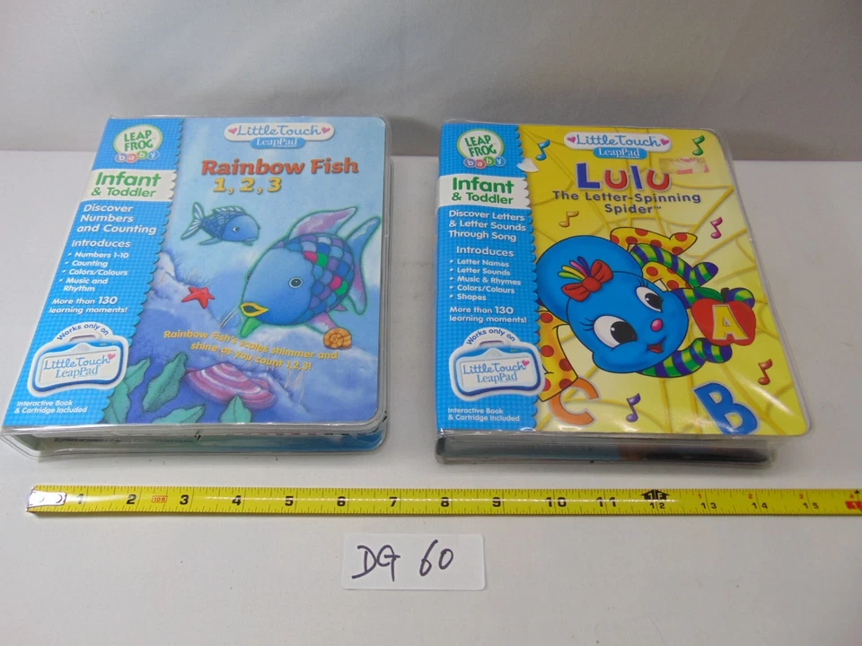 2 Little Touch Leap Pad Frog Book Cartridges Rainbow Fish & LuLu Spider - Image 1 of 4