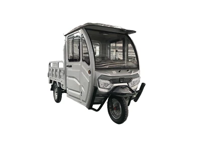 VOLTA MOTORS CARGO TRIKE 3000W 72V 58AH Vollkabine VOLTA VT5 Silber 50km Lastendreirad