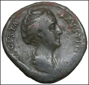 DIVA FAUSTINA I Sestercio Sestercio monedas romanas antiguas monedas romanas - Imagen 1 de 2
