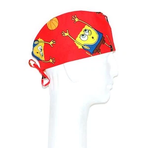 Spongebob Squarepants Playing Basketball Theme Scrub Hat - Picture 1 of 1