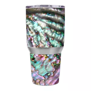 Skin Decal for Ozark Trail 30 oz Tumbler / Abalone Pink Green Purple Sea Shell - Picture 1 of 1