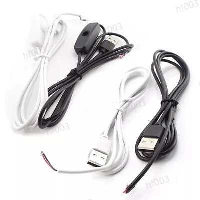 5V DC 2pin 1M USB Extension Cable Connector power supply Wire 1.5A Switch button - Image 1 of 4