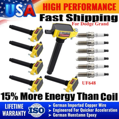 6 Ignition Coil & Iridium Spark Plug for Dodge Grand Caravan Chrysler 3.6L UF648 - Image 1 of 4