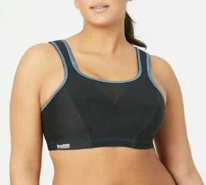 Glamorise 34C Black Sport Elite Performance Underwire Bra #9160 NWOT - Picture 1 of 2