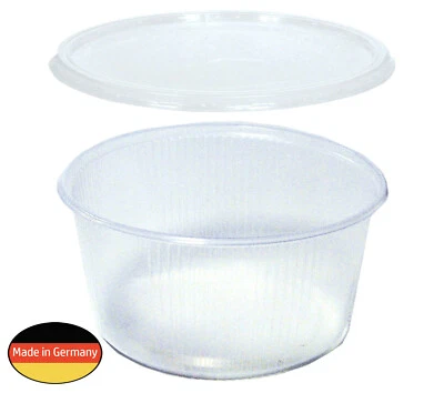 Verpackungs-Feinkost-Becher Kompottschale 250 ml rund mit Deckel - Bild 1 von 2