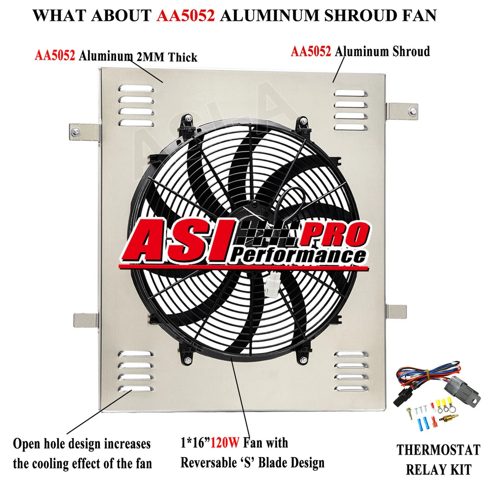 Aluminum Shroud+Fan+Relay For 1998-2001 ,99 Ford Explorer 98-11 Ranger Mazda - Image 1 of 4