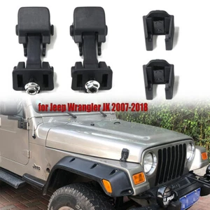For Jeep Wrangler JK 2007-2018 Front Hood Lock Hood Catch Latch Bracket One pair - Picture 1 of 10