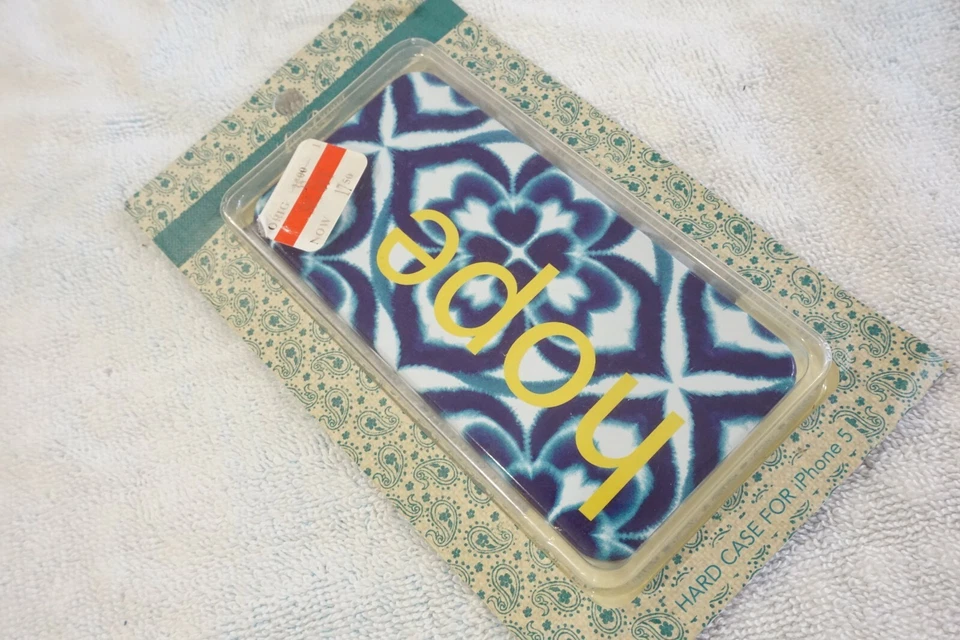 Lucky Brand Dark Blue hope Hard Case For iPhone 5 $35 532258 - Image 1 of 1