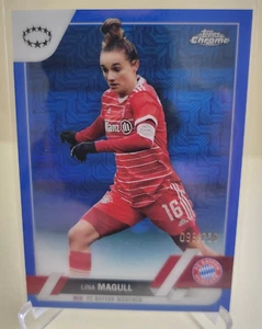 2022-23 TOPPS CHROME UEFA WOMENS LINA MAGULL #90 BLUE #98/250 FC BAYERN MUNCHEN - Picture 1 of 2