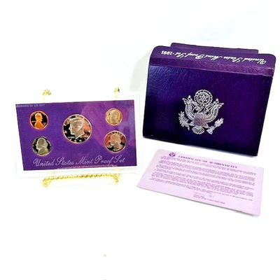 1991 U.S. Mint Proof 5 Coin Set (S Mint Mark, COA, Original Packaging) #5 - Image 1 of 4