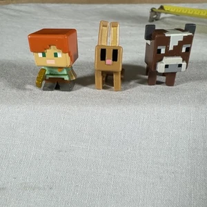 Lot Of 3 Minecraft Mini-Figures 1" - Picture 1 of 4
