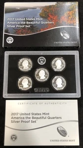 2017 US Mint America The Beautiful Silver Proof Quarter Set Box COA - FREE SHIP - Picture 1 of 2