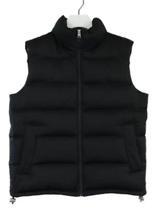 SANDRO Waistcoat Men's SMALL Quilted Puffer Black Sleeveless Full Zip Down - Picture 1 of 12