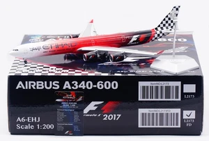 1:200 SQ Wings Etihad Airways [2017] A340-600 A6-EHJ Diecast Jet Model Flap Down - Picture 1 of 2