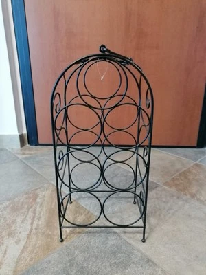 Portabottiglie Metallo Nero - Immagine 1 di 4