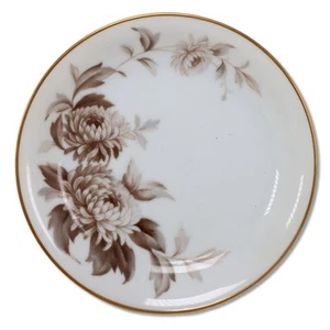 Noritake Lasalle 5142 Bread Butter Plate 6 1/4" Brown Floral Gold Trim 1950's - Picture 1 of 3