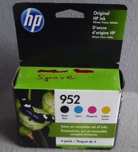 HP 952 Combo 4 Pack Genuine Printer Ink Sealed Exp 3/2023 X4E07AN Black & Color - Picture 1 of 5