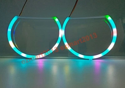 For Subaru XV Crosstrek headlight RGB LED Halo ring angel eye turn signal lamp — 第 1/4 张图片