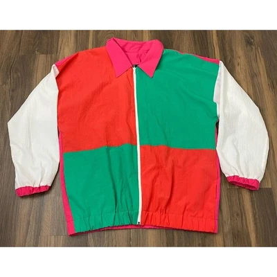 Chaqueta cortavientos gráfica cosida en bloques de colores ligera Lana Lee Canadá de colección Foto 1 de 4