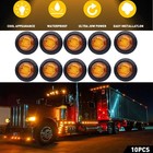 10* 12V Yellow Corner Side Marker LED Lights Outline Lamp Truck Trailer Van Bus
