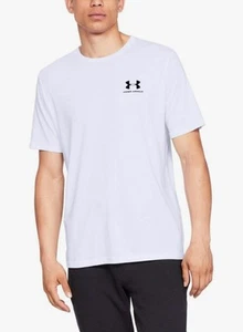 Under Armour Men's UA Sportstyle Left Chest Short Sleeve T-Shirt Tee L White NWT - Picture 1 of 2