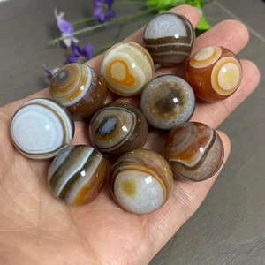 Bola de cristal curativa esfera cuarzo ágata roja natural 110 g 10 un. - Imagen 1 de 21