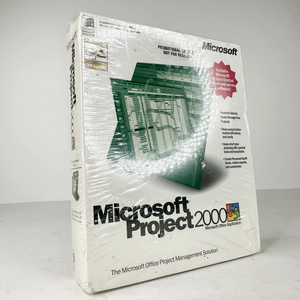 MICROSOFT PROJECT 2000💿 | WINDOWS MICROSOFT OFFICE PROJECT MANAGEMENT | SEALED✨ - Image 1 of 4