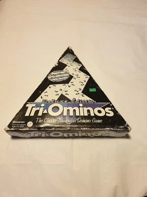 Tri ominos Classic DeLuxe Edition Pressman 2002 Family Game  1 Tile Missing  - Image 1 of 4