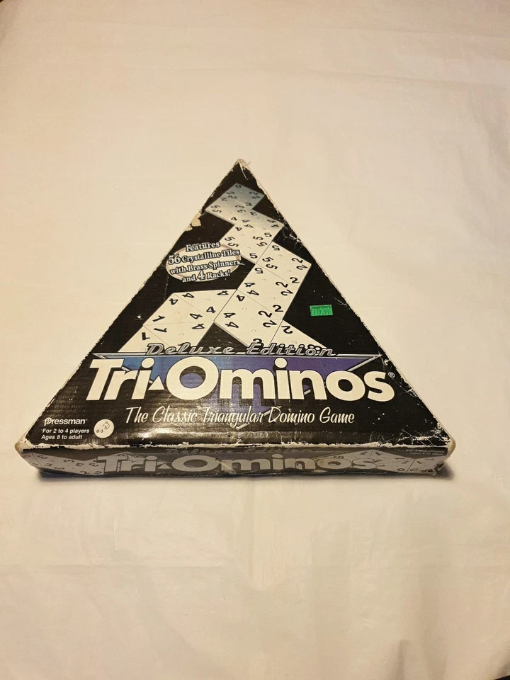 Tri ominos Classic DeLuxe Edition Pressman 2002 Family Game  1 Tile Missing  - Image 1 of 4