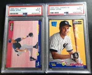 LOT OF (2) 1995 DEREK JETER COLLECTORS CHOICE ROOKIES #2 & 15 PSA 9 (339) - Picture 1 of 2