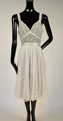 VINTAGE 1960’S SHEER LACE NIGHT DRESS W LABEL - Image 1 of 4